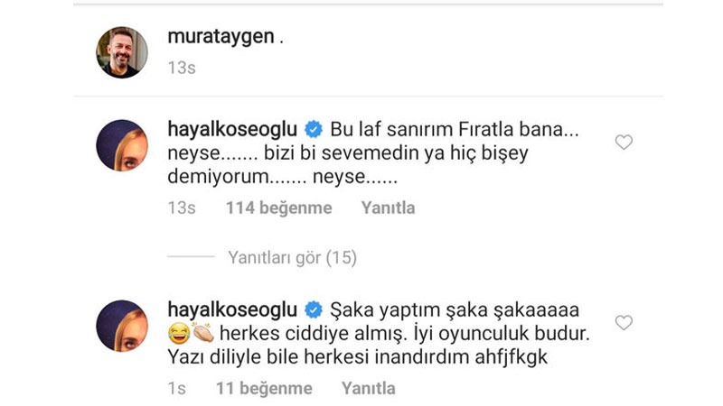 Hayal Köseoğlu'nun Yorumu!